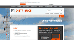 Desktop Screenshot of cezdistribuce.cz