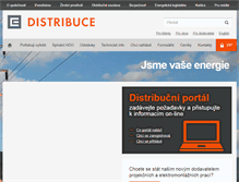 Tablet Screenshot of cezdistribuce.cz
